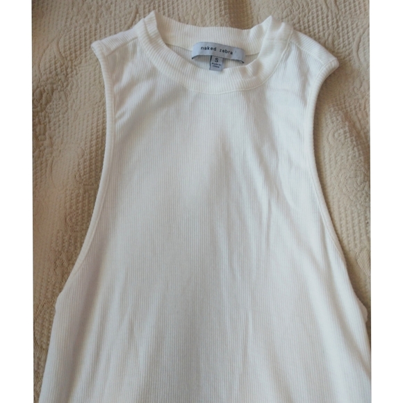 NWOT White Midi Length Sleeveless Top - Picture 3 of 6
